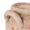 10.5" Pink Ceramic Antique Style Distressed Decorative Vase with Handles